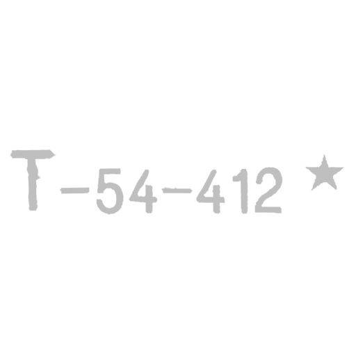 T-54-412 board number decal